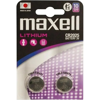 Maxell Литиева Батерия Maxell CR2025 170 mAh 3 V (2 броя) (MAXELL CR2025 2PCS BLIST)