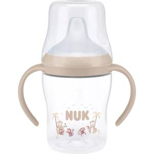 Nuk Бебешко шише NUK Perfect Match - С накрайник за сок, TC, РР, 150 ml, Маймуна, бежово (10215381) - ozone