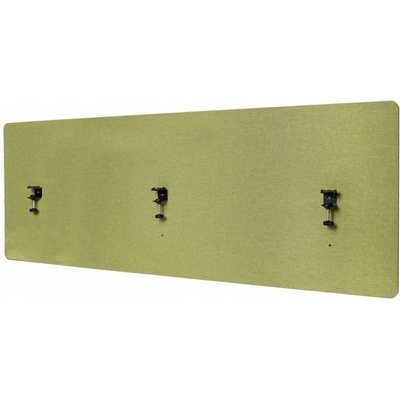 Design-Shop Akustický panel na stůl HWC-G75 dvoustěnná látka/textil 60 x 160 cm zelená – Zboží Dáma