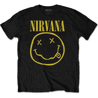 Nirvana tričko yellow Smiley čierne