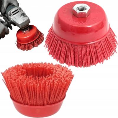 TurboTools Nylonová kotúčová kefa 125 mm M14 na uhlovú brúsku na drevo a kov