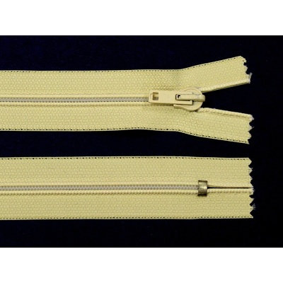Spirálový zip no.5 nerozepínací 16cm žlutý
