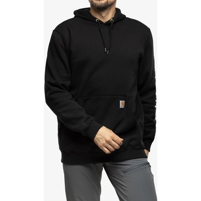 Carhartt Sleeve Logo hooded Sweatshirt black – Zboží Mobilmania