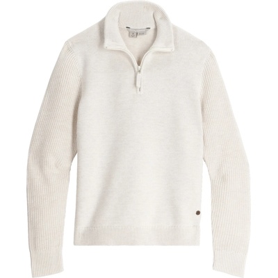 Royal Robbins Дамски вълнен пуловер Royal Robbins Women's Westlands 1/4 Zip Merino jumper - Chalk Htr (105-6805-0112)
