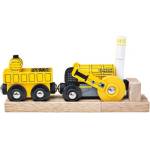 Bigjigs Rail Реплика на историческия локомотив Rocket + 2 релси (BJT459)