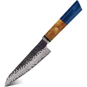 HARAHU Дамаски кухненски нож AI-37598 - Petty / Тъмносин KP37598