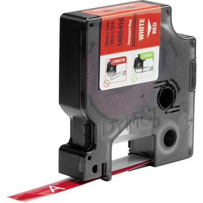 etikety DYMO IND RHINO 1805416 vinyl Barva pásky: červená Barva písma:bílá 12 mm 5.5 m