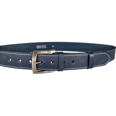 Penny Belts kožený opasek 25-1-59 modrý