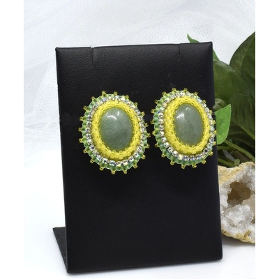 Mijabijoux klipsy z avanturínu MB00204