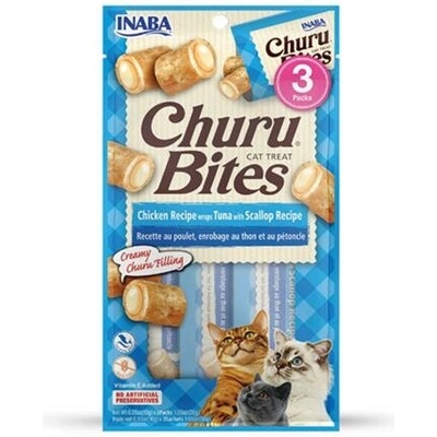 Inaba Churu Bites cat Kura s tuniakom a hrebenatkou 3 tuby 30 g
