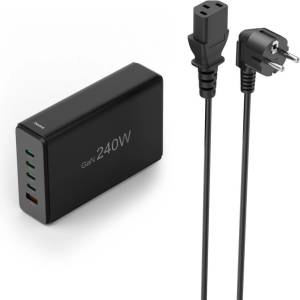 Hama Мрежово зарядно устройство HAMA, 240W GaN, 4x USB-C, 1x USB-A, PD - HAMA-201977 (HAMA-201977)