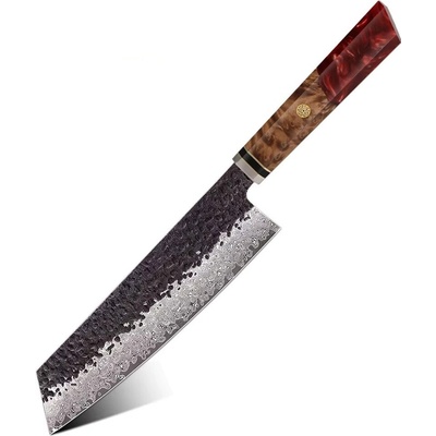 IZMAEL Damaškový kuchynský nôž Airi Kiritsuke/Červená 19 cm