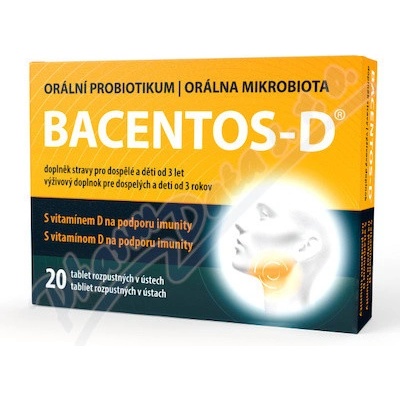 Bacentos-D orální probiotikum 20 tablet