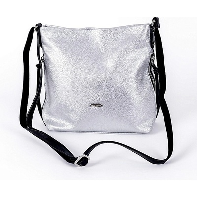 David Jones malá /střední stříbrná crossbody kabelka 6727-1A