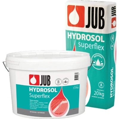 HYDROSOL SUPERFLEX 2K - Elastická vodotesná 2K hmota sivá 20+8 kg (komponent A+B)