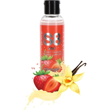 Stimul8 4in1 Dessert Kissable Warming Massage Lubricant Vanilla Strawberry Whipped Cream 125ml