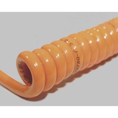 BKL Electronic 1506125 špirálový kábel H07BQ-F 800 mm / 3200 mm 5 G 1.50 mm² + 5 G 1.50 mm² oranžová 1 ks