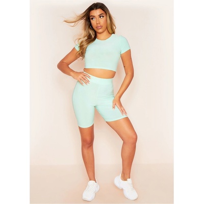 Missy Empire Къси панталони Missy Empire Slinky Cycle Shorts - Mint
