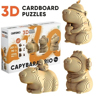 Cartonic 3D Puzzle Capybara Trio: 201 ks