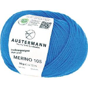 Austermann Merino 105 97612-364 Blue Плетива прежда (97612-364)