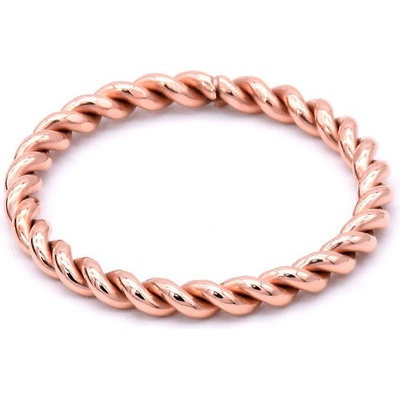 Ornamenti Pozlacený prstýnek Tiny Rope rose gold ORN350001
