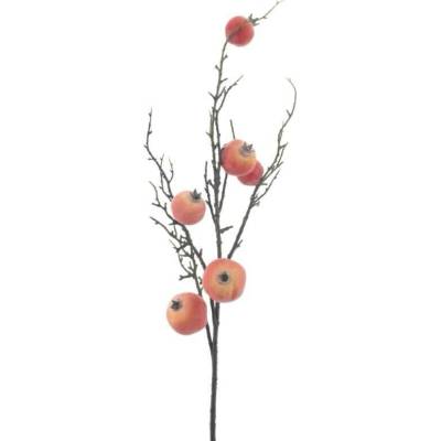 umělá větev, Větev granátového jablka oranžová 90 cm