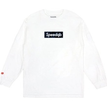 Speedqb glitch camo box logo ls tričko bílá speedqb modrá