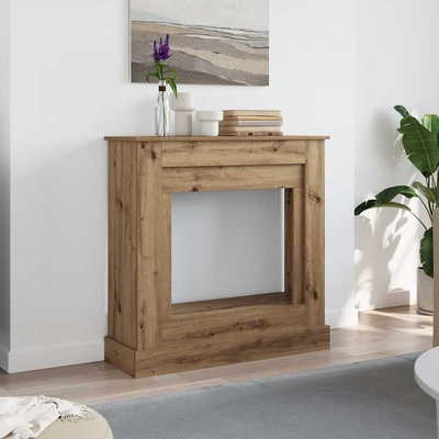 vidaXL Облицовка за камина, дъб артизан, 90x30x90 см, инженерно дърво (854597)