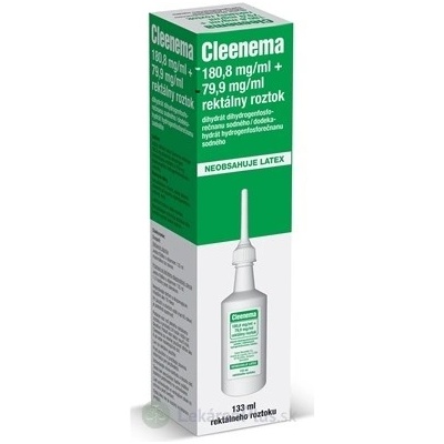 Cleenema 180,8 mg/ml + 79,9 mg/ml sol.rec. 1 x 133 ml