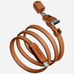 ENERGEA Кабел Energea Sheath Travel 2в1 за USB-C/USB-A, 60W, 1.2m, оранжев (Ene000104)