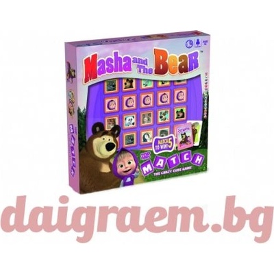 Winning Moves Настолна игра Топ Тръмпс Дуел Маша и Мечока, Top Trumps Match Masha and the Bear (WM02042)