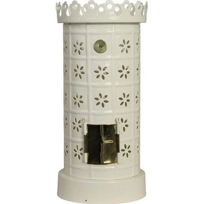 Strömshaga Kovový svícen Tiled Stove White, krémová barva, kov