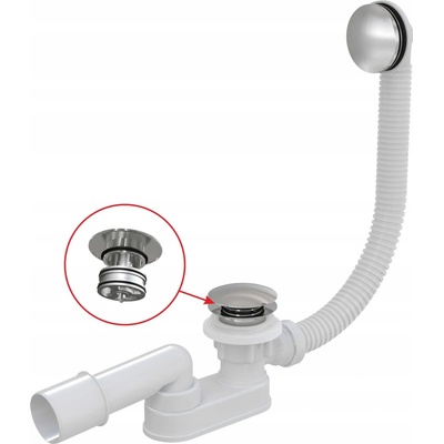 Alcaplast Vanový sifon CLIK/CLAK kovový A507CKM-100 – Hledejceny.cz