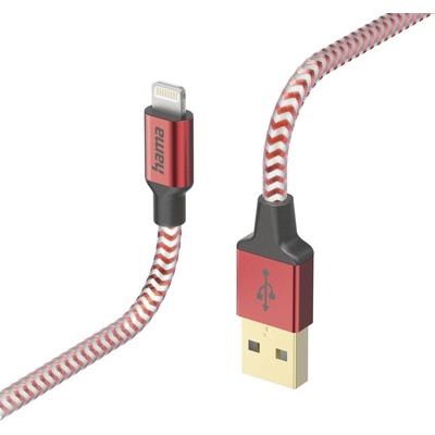 Hama 201554 MFi USB Reflective pre Apple, USB-A Lightning 1,5m, červený