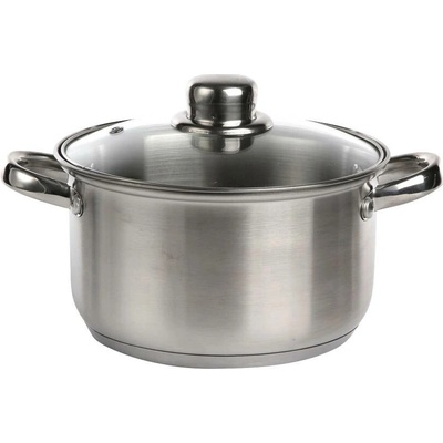 Altom Design nerezový hrnec Fabio 18 cm, 2,6 l se skleněnou poklicí