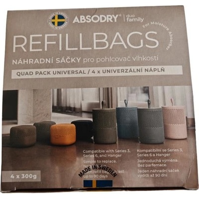 Everbrand náhradní sáčky do pohlcovače vlhkosti Absodry Duo Family Bag 3 4 x 300 g – Zboží Dáma
