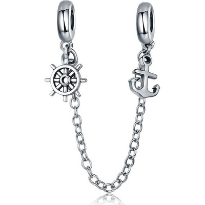 P&J Jewellery Stříbrný Bezpečnostní řetízek Námořnická kotva SSB3
