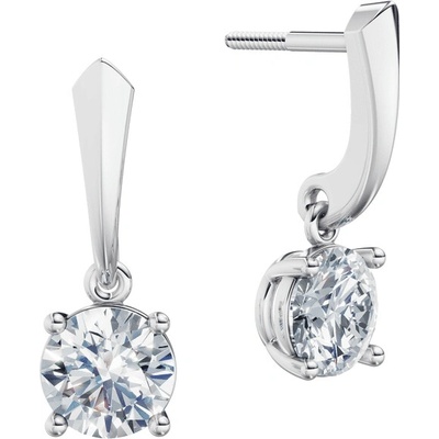 DF dámske náušnice 6420, bílé zlato s laboratorními diamanty o celkové váze 2.00 ct VS1/F