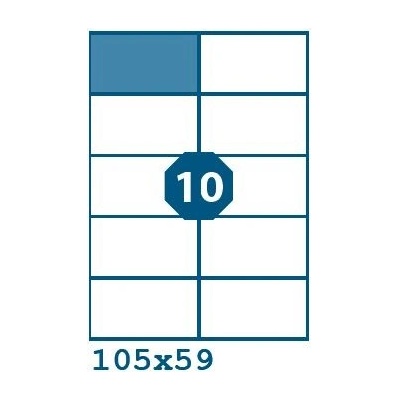 Print etikety 105 x 59 mm 10 etiket na A4 100 listů, bílé - V0003400