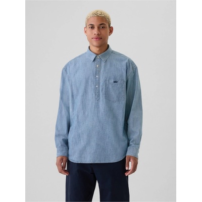 Gap Chambray košile s logem modrá