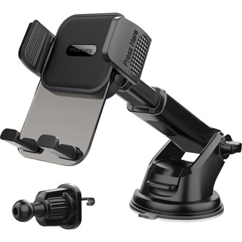 Image 1 of Promate Стойка за кола ProMate TRANSHOLD-EXT Transparent Smartphone Cradle Car Mount Kit, Multiple mounting options, Compatible with 4.7" to 7.2"