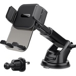 Promate Стойка за кола ProMate TRANSHOLD-EXT Transparent Smartphone Cradle Car Mount Kit, Multiple mounting options, Compatible with 4.7" to 7.2"