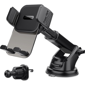 Promate Стойка за кола ProMate TRANSHOLD-EXT Transparent Smartphone Cradle Car Mount Kit, Multiple mounting options, Compatible with 4.7" to 7.2"