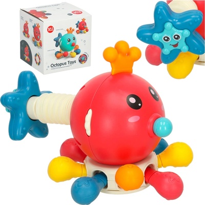 IKO senzorické hryzátko chobotnica červená