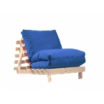 PUFRELAX Фотьойл, Fubsy Wood, Bombay Blue Denim - разтегателен шезлонг, дърво, текстил (PUF-FM-FBS-PT-BLUD) - topmarket