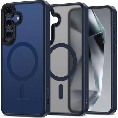 Tech-Protect Твърд кейс с MagSafe пръстен за Samsung Galaxy S25 от Tech-Protect MagMat - Син мат (5906302362561)