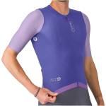 Castelli Мъжка фланелка с къс ръкав за колоездене Castelli Corretto Jersey Cycling jersey - Ultraviolet / Purple Mist-White (056-3886-0412)