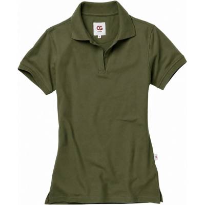 CG Workwear dámská polokošile Susa s knoflíkovou légou zelená olivová
