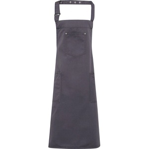 Premier PR 132 CHINO / Памучна престилка с лигавник - стоманена Универсална (390132m0899)