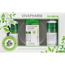 Vivapharm TEA TREE OIL darčeková kazeta prírodnej kozmetiky s čajovníkom 600 ml